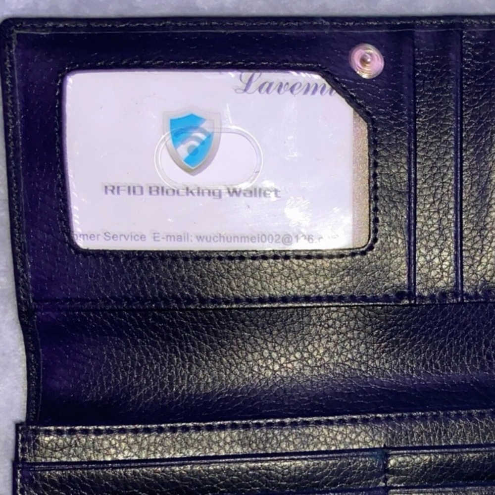 LAVEMI Genuine Black Pebbled Leather Wallet - Picture 16 of 16